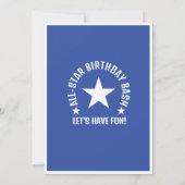 オールスターアスリートキッズベースボールバースデー 招待状 (裏面)