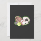 オールスターオールスポーツテーマ子供の誕生日 招待状 (裏面)