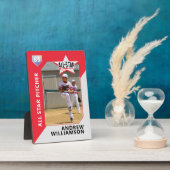 オールスターカスタムベースボールカードフォトキープサケプラク フォトプラーク (側面)