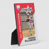 オールスターカスタムベースボールカードフォトキープサケプラク フォトプラーク (側面)