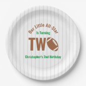 オールスターサッカーの2回目の誕生日 ペーパープレート (正面)