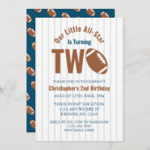 オールスターサッカーの2回目の誕生日 招待状 (正面/裏面)