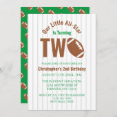 オールスターサッカーの2回目の誕生日 招待状 (正面/裏面)