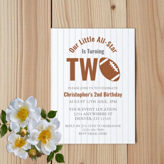 オールスターサッカーの2回目の誕生日 招待状