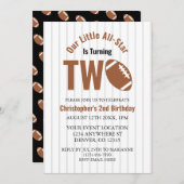 オールスターサッカーの2回目の誕生日 招待状 (正面/裏面)