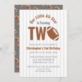 オールスターサッカーの2回目の誕生日 招待状 (正面/裏面)