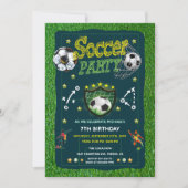 オールスターサッカーボール誕生日パーティー 招待状 (正面)