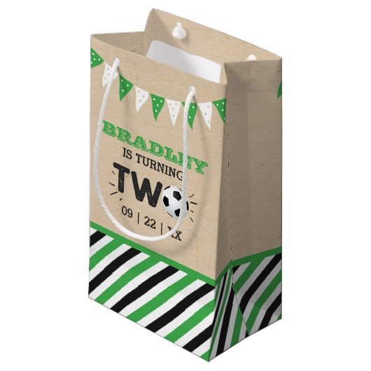 オールスターサッカーボール2nd誕生日パーティー スモールペーパーバッグ (正面アングル)