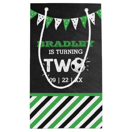 オールスターサッカーボール2nd誕生日パーティー スモールペーパーバッグ (裏面)