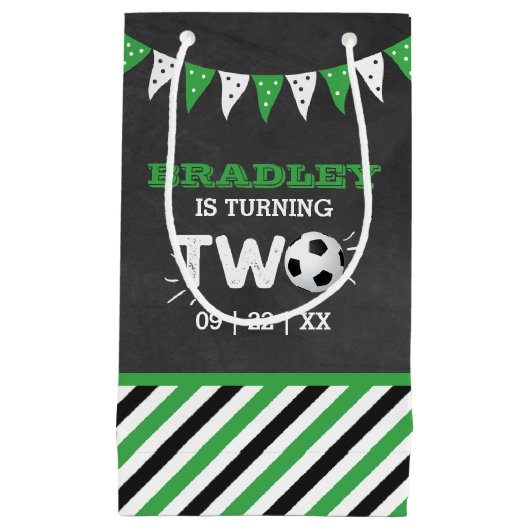 オールスターサッカーボール2nd誕生日パーティー スモールペーパーバッグ (正面)