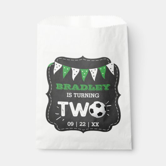 オールスターサッカーボール2nd誕生日パーティー フェイバーバッグ (正面)