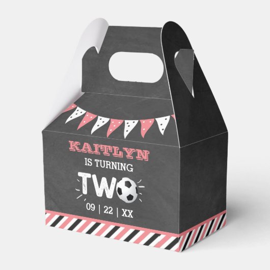 オールスターサッカーボール2nd誕生日パーティー フェイバーボックス (正面サイド)