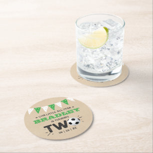 オールスターサッカーボール2nd誕生日パーティー ラウンドペーパーコースター