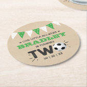 オールスターサッカーボール2nd誕生日パーティー ラウンドペーパーコースター (アングル)