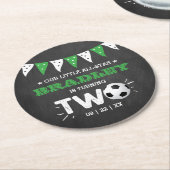 オールスターサッカーボール2nd誕生日パーティー ラウンドペーパーコースター (アングル)