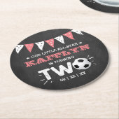 オールスターサッカーボール2nd誕生日パーティー ラウンドペーパーコースター (アングル)