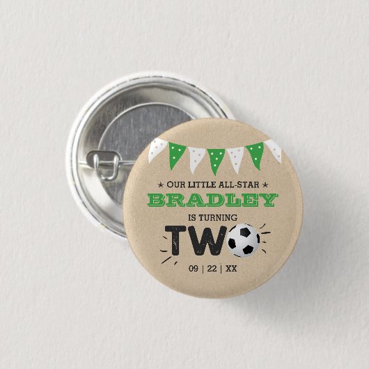 オールスターサッカーボール2nd誕生日パーティー 缶バッジ (正面&裏面)
