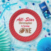 オールスターサッカー1回目の誕生日 ペーパープレート (パーティー)