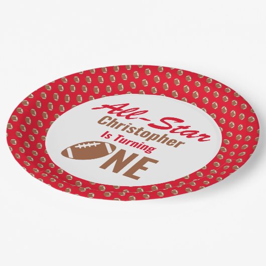 オールスターサッカー1回目の誕生日 ペーパープレート (アングル)