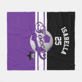 オールスターサッカー | パープル フリースブランケット (正面(横))