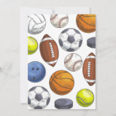 オールスタースポーツゲームタイムバースデーパーティー 招待状 (裏面)