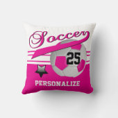 オールスタースポーツサッカー |ホットピンク |カスタマイズ クッション (裏面)