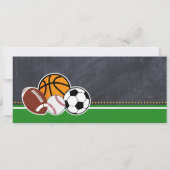 オールスタースポーツチケット誕生日招待状 招待状 (裏面)