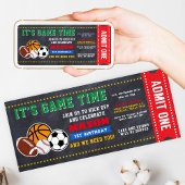 オールスタースポーツチケット誕生日招待状 招待状