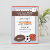 オールスタースポーツベビーシャワー招待状 招待状 (スタンド正面)