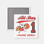 オールスタースポーツ第1誕生日 マグネット (正面/裏面)