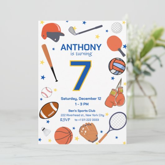 オールスタースポーツ誕生日バッシュ2招待状 招待状 (スタンド正面)