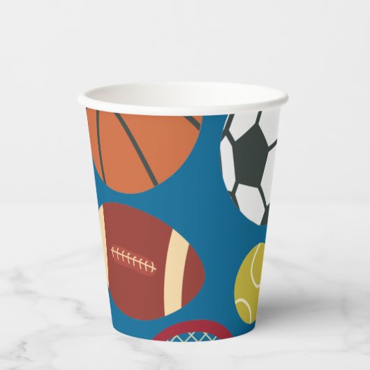 オールスタースポーツ誕生日紙カップ 紙コップ (正面)