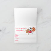 オールスタースポーツ2回目の誕生日埋め込み招待状 サンキューカード (内部)