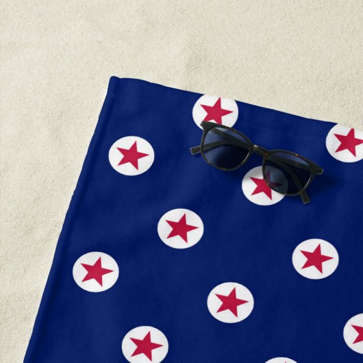 オールスターズスポーツカスタムチーム年赤白青 ビーチタオル (インサイチュ)