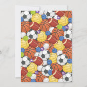 オールスターズスポーツパーティー誕生日招待状 招待状 (裏面)