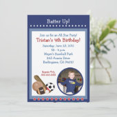 オールスターズスポーツファン5x7誕生日招待状 招待状 (スタンド正面)