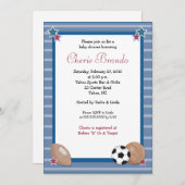 オールスターズスポーツベビーシャワー招待状5 x 7 招待状 (正面/裏面)