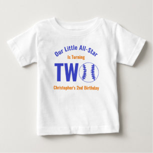 オールスターズベースボール2歳の誕生日 ベビーTシャツ