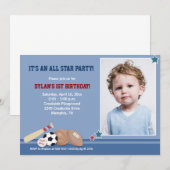 オールスターズ スポーツ *写真* 誕生日 5x7 招待状 (正面/裏面)