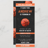 オールスターバスケットボールパーティー入場券 招待状 (正面/裏面)