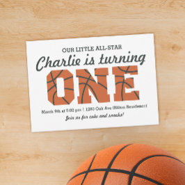 オールスターバスケットボールファースト誕生日招待状 招待状