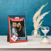 オールスターパパカスタムベースボールカードフォトキープサケ フォトプラーク (側面)