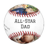 オールスターパパキッドのサイン写真父の日 野球ボール (裏面)
