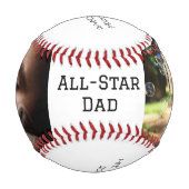 オールスターパパキッドのサイン写真父の日 野球ボール (正面)