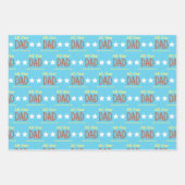 オールスターパパスカイブルーとイエローチルドレンの名前 ラッピングペーパーシート (正面3)