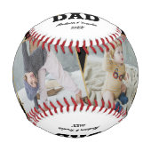オールスターパパ父の日の写真コラージュ 野球ボール (正面)
