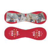 オールスターパパ父の日フォトコラージュ赤 野球ボール (パネル)