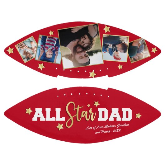 オールスターパパ父の日フォトレッド アメリカンフットボール (パネル)