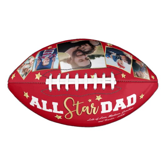 オールスターパパ父の日フォトレッド アメリカンフットボール (正面)