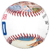 オールスターパパ2人の写真パーソナライズされた父親の日 ソフトボール (正面)